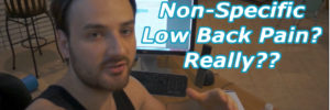 What is Non-Specific Low Back Pain and Why I Believe it Does Not Exist!