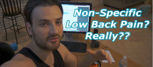 What is Non-Specific Low Back Pain and Why I Believe it Does Not Exist!